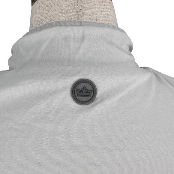 Peter Millar Crown Sport Reversible Fleece Vest Men's Small Blue Gray 1912 Club - Picture 6 of 12